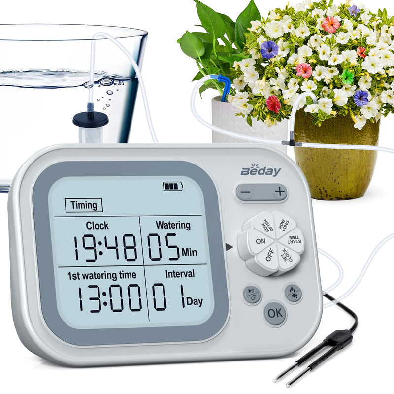 [Australia - AusPower] - Automatic Plant Waterer Indoor,Self Watering System for 15 Potted Plants,Automatic Drip Irrigation Kit Programmable Water Timer,Smart Humidity Detection watering 