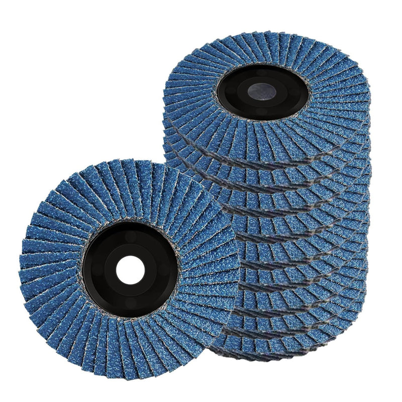 Alrens Pack of 12 Flap Discs, Flap Discs, Sanding Discs, Sanding Mop Disc, 75 mm x 10 mm, Grit 40/60/80/120 Mixing Set, Sanding Mop Discs Flap Disc for 3 Inch Angle Grinder