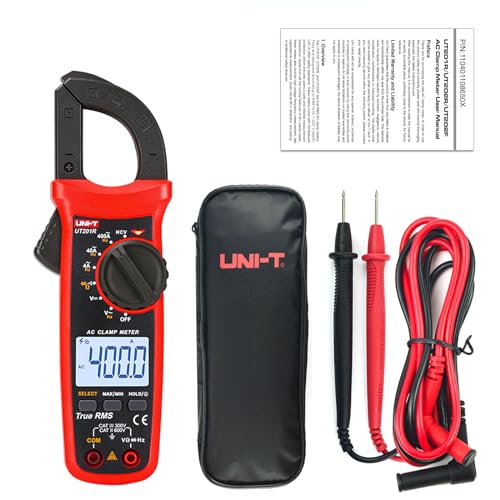 UNI-T UT201R digital clamp meter with auto range, True RMS, 4000 counts display and DC current measurement