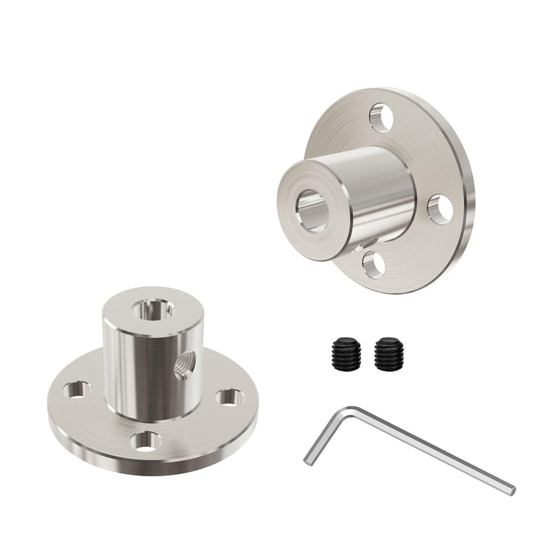 [Australia - AusPower] - 6mm(0.24 in) Flange Shaft Coupling, Rigid Coupling Motors Guide Support Coupler, High Hardness Connector Flanged Mount for DIY RC Model Motors Coupler with Set Screws & Wrench 6mm id-10mm od 