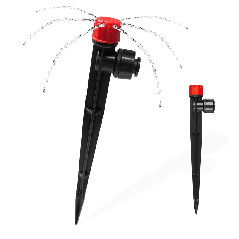 [Australia - AusPower] - 30PCS Push-to-Fit Drip Irrigation Emitters for 1/4 inch Irrigation Tubing, Adjustable 360 Degree Drip Emitter Sprayer with Stake, Irrigation Dripper Sprinklers for Drip Irrigation System 30PCS Drip Irrigation Emitters Sprayer 