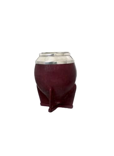 Generic Gourd Mate Cup Torpedo, lined with Argentinian Leather and Nickel Silver Ferrule (Brown), Short, 727373128789 Brown