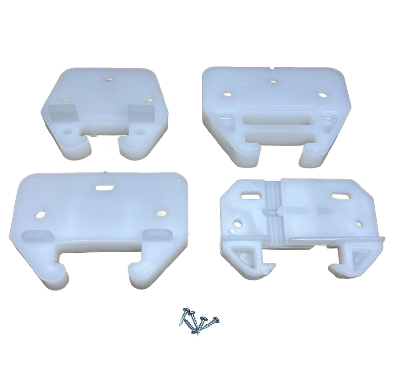 [Australia - AusPower] - Drawer Guides/Back Plates Plastic (Choose Your Size) New/Replacement Kitchen/Dresser/Furniture Drawer Guides/Track Guide/Includes All Hardware/ 4 per Pack by E.H.C. (Adjustable 1" to 1-1/2" x 5/16") Adjustable 1" to 1-1/2" x 5/16" 