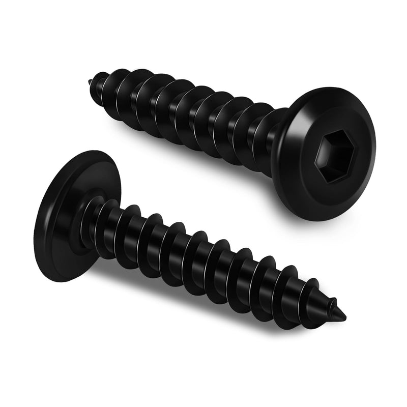 [Australia - AusPower] - M3 x 20mm Flat Head Socket Cap Self Tapping Screws, 304 Stainless Steel, Hex Drive, Black Finish, 100 PCS M3 x 20mm 