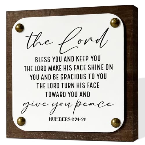Religious Decor, Numbers 6:24-26 Sign, The Lord Bless You and Keep You Sign, Wooden Box Signs Decors Art, Bible Verse Scripture Decors, Christian Wall Decor, Housewarming Gift Christian Sign 16
