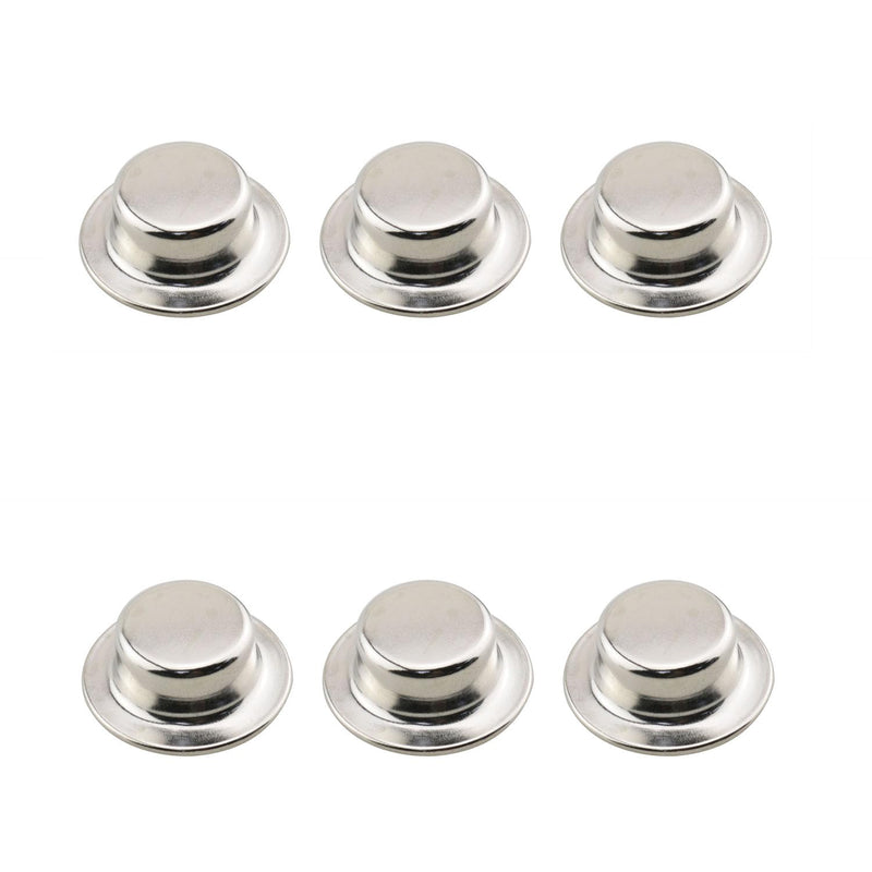 [Australia - AusPower] - 6PCS Axle Push Nut Fastener Axle Cover Nut Silver Spring Steel Push Nut Cover Stud for Lawn Mower and Wheelbarrow and Rolling Trash Cans 