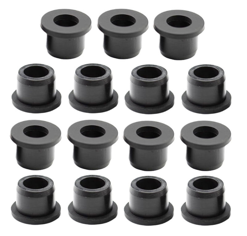 15 pcs 9/16" Drill Hole，3/8" ID Black Silicone Top hat Rubber Grommets for Wiring，Automotive，Firewall，Hole Plug，Desk，Screw，Water and Gas Pipe，Drain，House Siding，Cable Bushing，Glass，Wire Plug 9/16"DH,3/8"ID 15