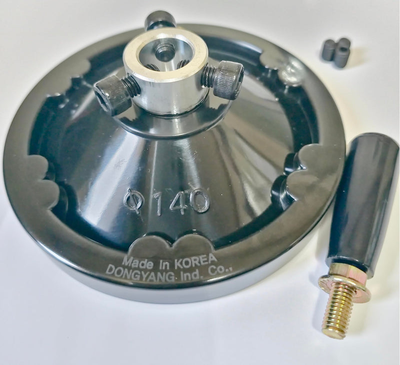 [Australia - AusPower] - 5.5" Ultimate Handwheel For or Less 3/4" Shaft 1 Set Used as Replacement Parts for Milling, Lathe, Drill press, Tailstock, Liquid Filling Machine, etc. Easy installation, Made in Korea. 