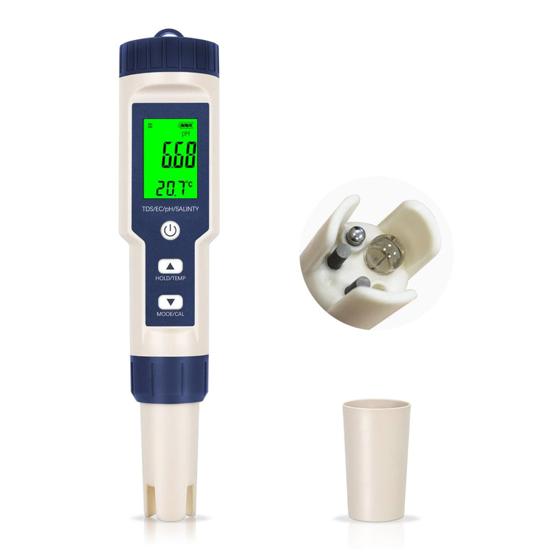[Australia - AusPower] - AH-PH+EC Meter,TDS,Salt,Water Temperature 