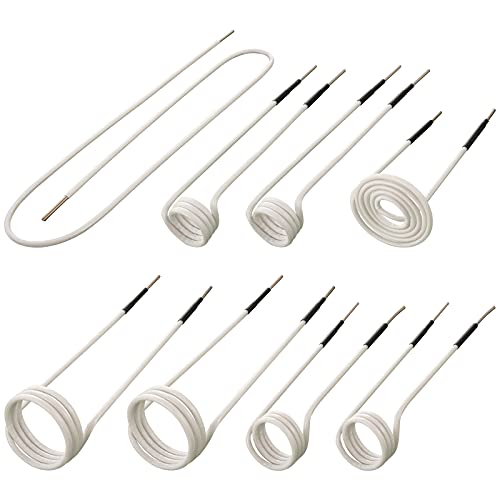 VEVOR Induction Heating Coil Set, 8 Pieces, Heat Resistant Induction Heating Tool with Flexibility and Long Life for Removing Rusty Screws and Nuts