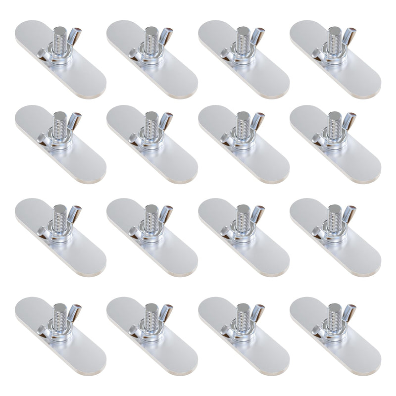 [Australia - AusPower] - T-Slot Bolts with Wing Nut,20 Packs M5x12mm Thread Size T-Bolts,Sliding T-bolt with Butterfly Nut and Washer,T-Track Bolts and Wing Knobs for AC Winsow Seal Panels and DIY Project 
