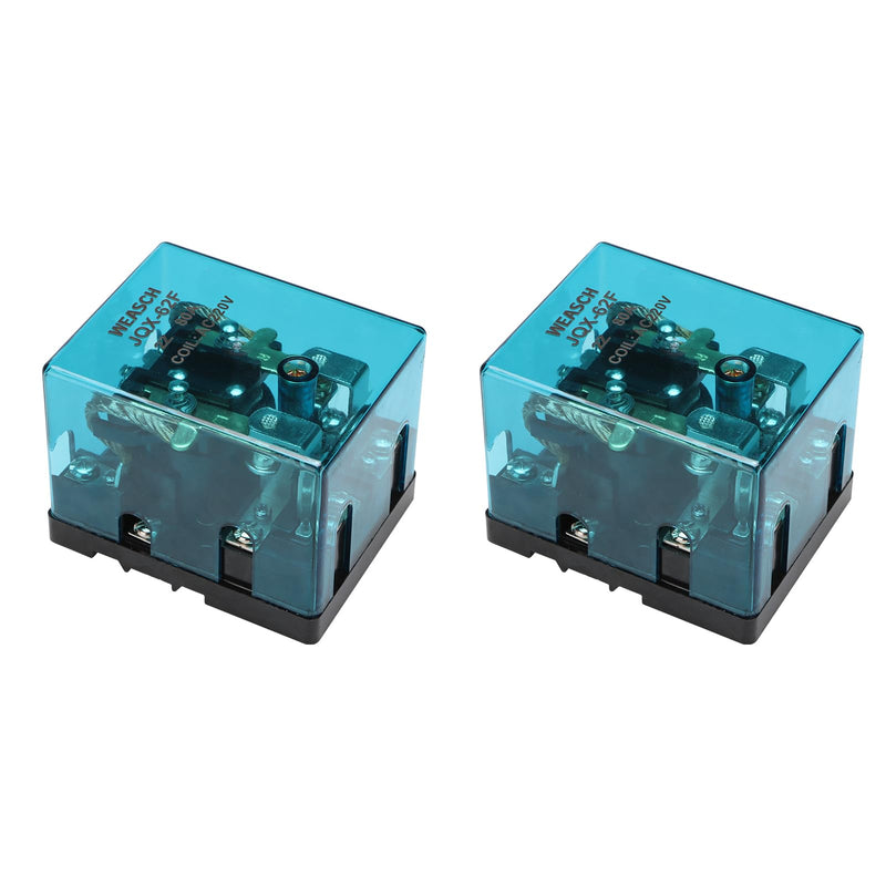 [Australia - AusPower] - 2Pcs High Power Relay JQX-62F-2Z, Coil Voltage AC 220V 80A, DPDT 2NO 2NC, Electronmagnetic Relay, 35mm Rail Mount (AC 220V, 2) 