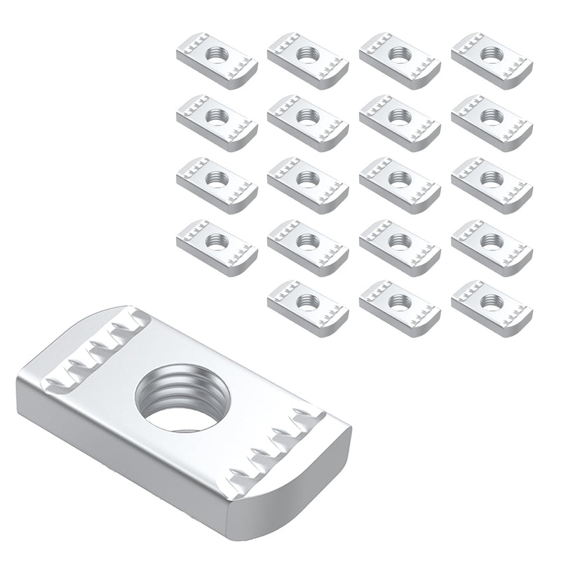 [Australia - AusPower] - 20 Pcs 3/8"-16 Strut Channel Nuts,Thickened Carbon Steel Strut Nuts for Strut Channel, No Spring Nuts for Channel Struts, Dacromet Finish Excellent Rust 20 
