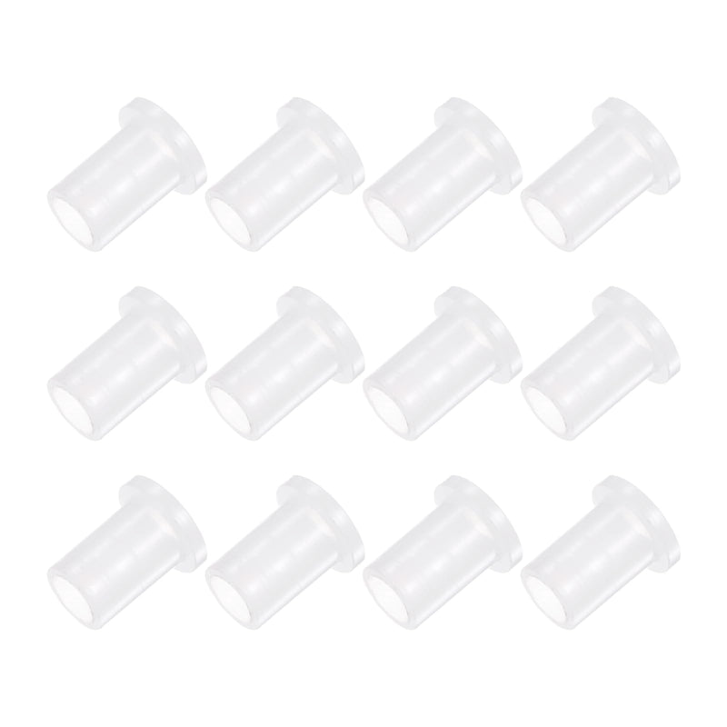 [Australia - AusPower] - 12pcs Nylon Flanged Sleeve Bearings [5mm Bore x 7.1mm OD x 11.5mm Length] Nylon Plastic Bushings for Shaft, White 