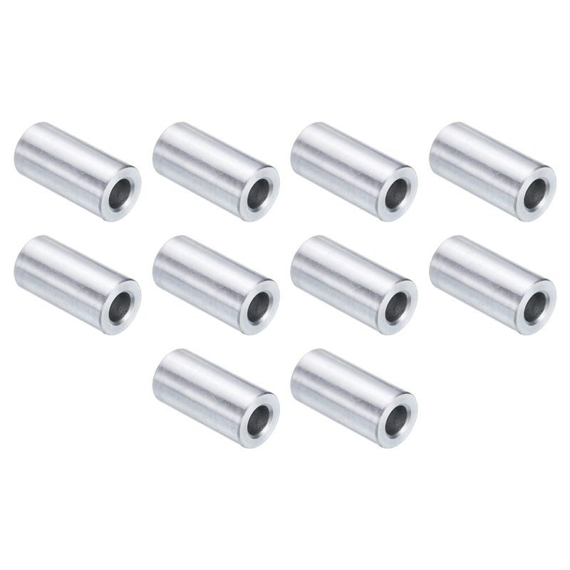 [Australia - AusPower] - uxcell 10pcs Aluminum Spacer 1/4" Bore x 1/2" OD x 1" Length Screw Standoff Bushing Plain Finish Round Metal Spacer for 1/4 ID Screws Bolts and Rods 1/4" x 1/2" x 1" Silver Tone 