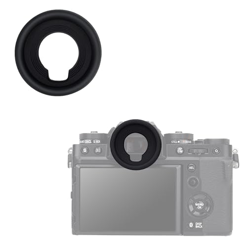 JJC EC-GFX Round Eyecup Eyepiece Viewfinder for Fuji X-T5 X-T4 X-T3 GFX100 Fuji EC-GFX Eyecup Replacement Black