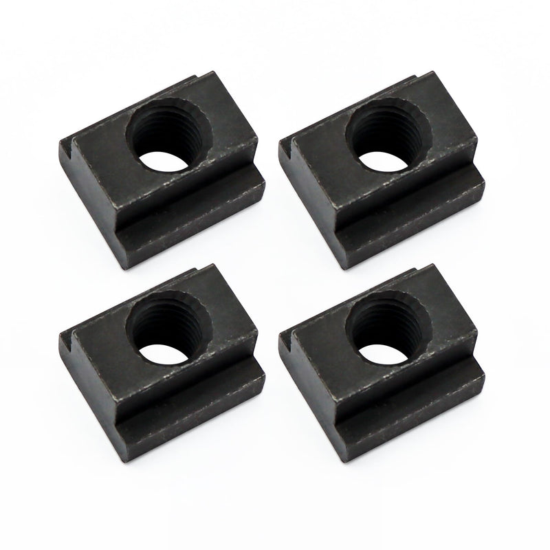 [Australia - AusPower] - 4pcs 3/8”-16 Threaded T-Slot Nuts, Black Oxide Finish Hardware Sliding Nuts T Track Accessories Hammer Head Fastener for Woodworking,Used in Machines Tool Tables 