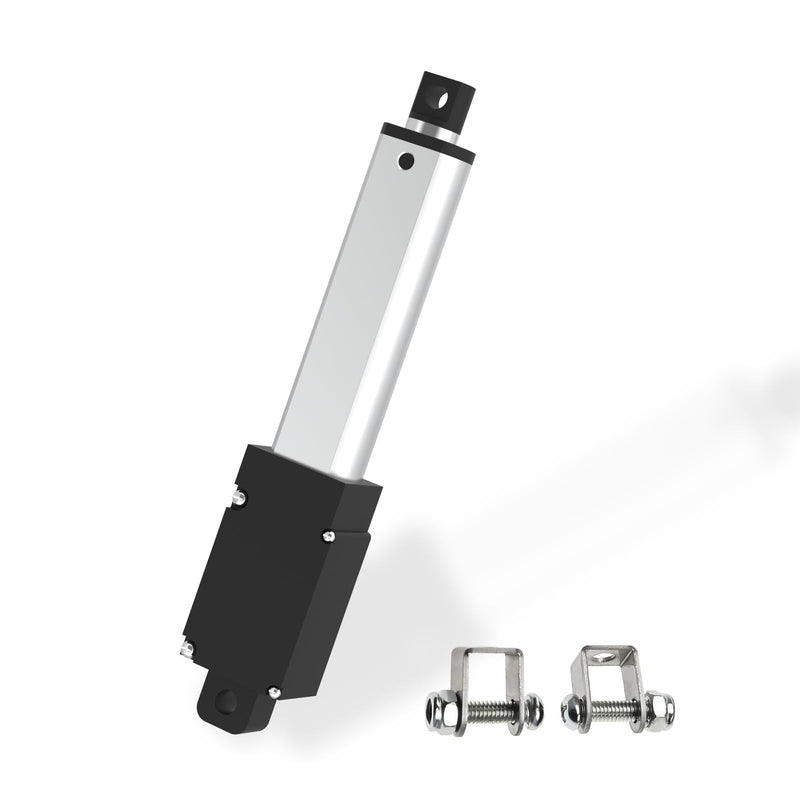 [Australia - AusPower] - 100mm 120N Mini Electric Linear Actuator 4 Inch Linear Motion Actuator 12V Actuators with Brackets for Cabinets, Robotics, Home Automation, Window Opener 
