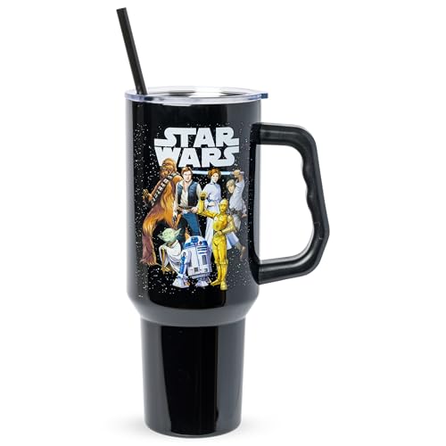 Silver Buffalo Star Wars, Double Walled Stainless Steel Tumbler, 40oz Star Wars Original Trilogy