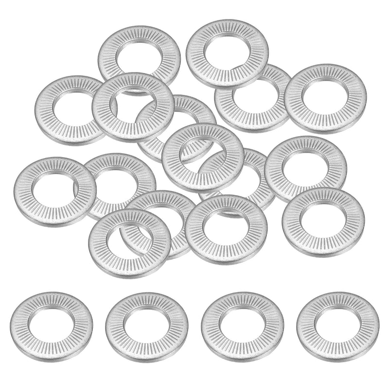 [Australia - AusPower] - PATIKIL 304 Stainless Steel Flat Washers, 10 Pack M16x32mm Belleville Spring Disc Washer Conical Knurled Metric Gasket for Automotive Industrial Construction 