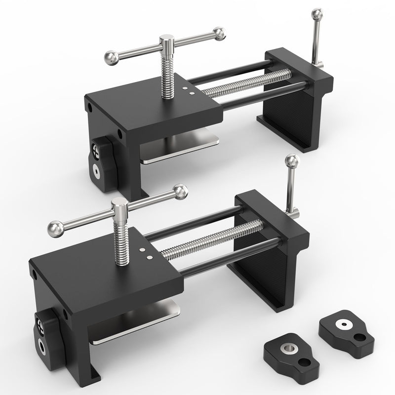[Australia - AusPower] - Cabinet Clamps 2 Pack - Claw Clamps for Cabinet Installation, Face Frame Clamps with 3 Drill Guides and 3-Sided Thickened Protection Pads 2 Pack-1.7"-3.6"Opening Capacity 