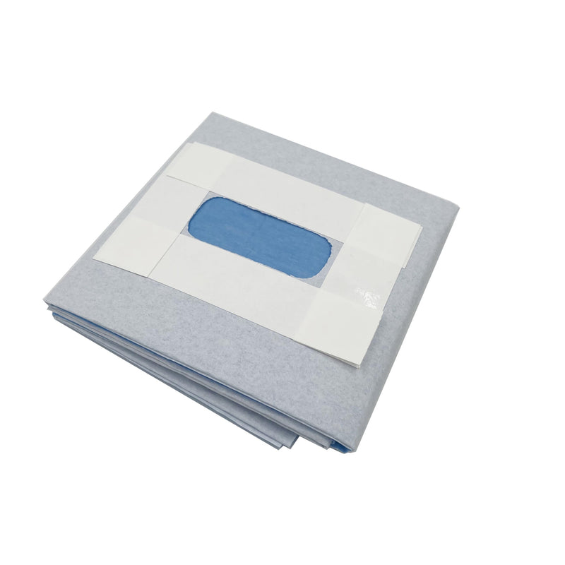 [Australia - AusPower] - Fenestrated Drape Surgical Drape | Sterile Disposable Vet Adhesive Fenestrated Surgical Drape 24"x24" Fenestration Size: 2.4"x1.0" (1) 1 