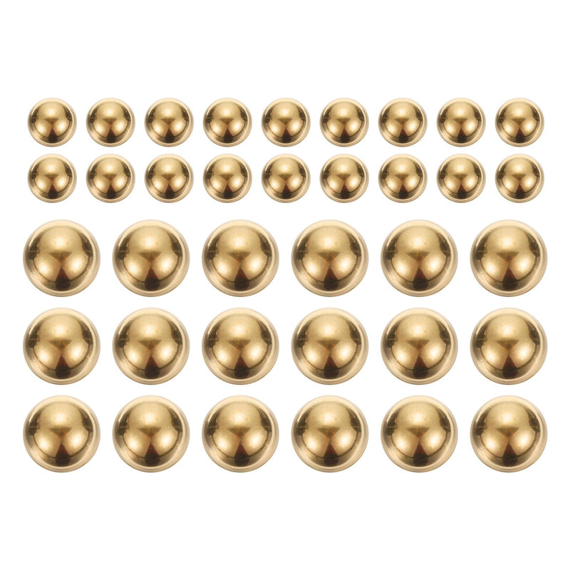 [Australia - AusPower] - uxcell 50pcs Precision Solid Brass Bearing Balls 1/4" 3/8" Industrial Brass Ball Spheres for Machinery, Automotive, and DIY 