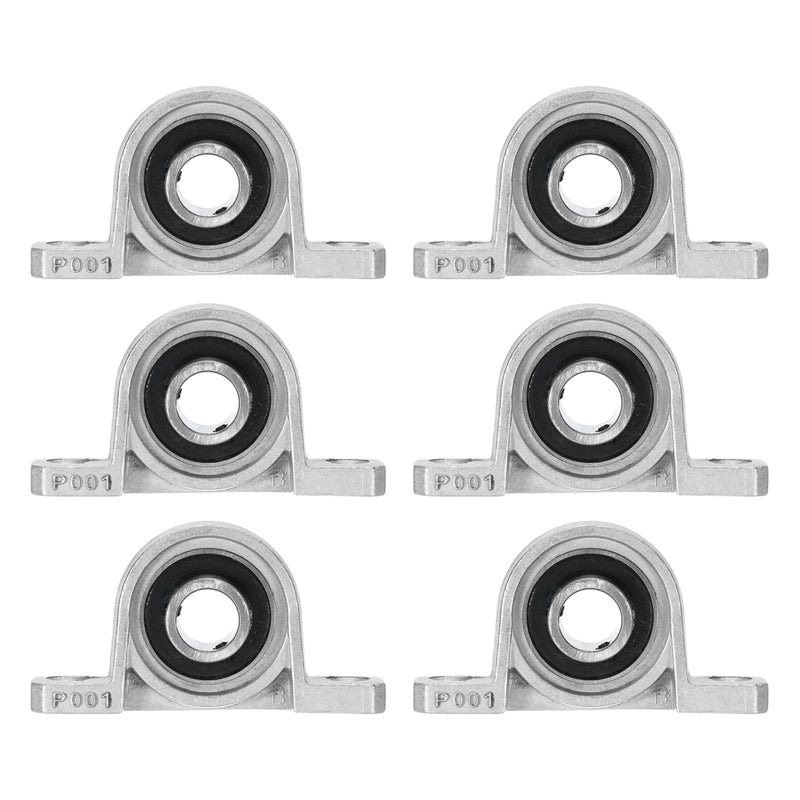 [Australia - AusPower] - uxcell 6 Pcs KP001 Pillow Block Bearing 12mm Bore Zinc Alloy Inner Ball Mounted Bearing Block Insert Bearing Self-Alignment 