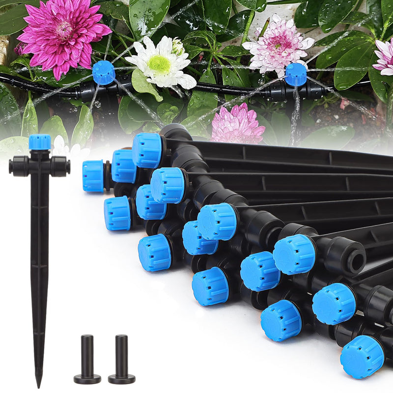 [Australia - AusPower] - Drippers for Drip Irrigation,15 pcs Quick Connect Drip Emitters for 1/4" Drip Irrigation Tubing Adjustable 360 Degree Water Flow Drip Irrigation Heads Water Drippers for Plants Flower Garden 15 Pcs Drip Irrigation Emitters 