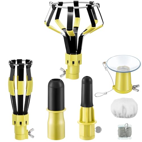 Dreyoo 4-piece light bulb changer set with suction cup and cage changer tools, yellow hand tools