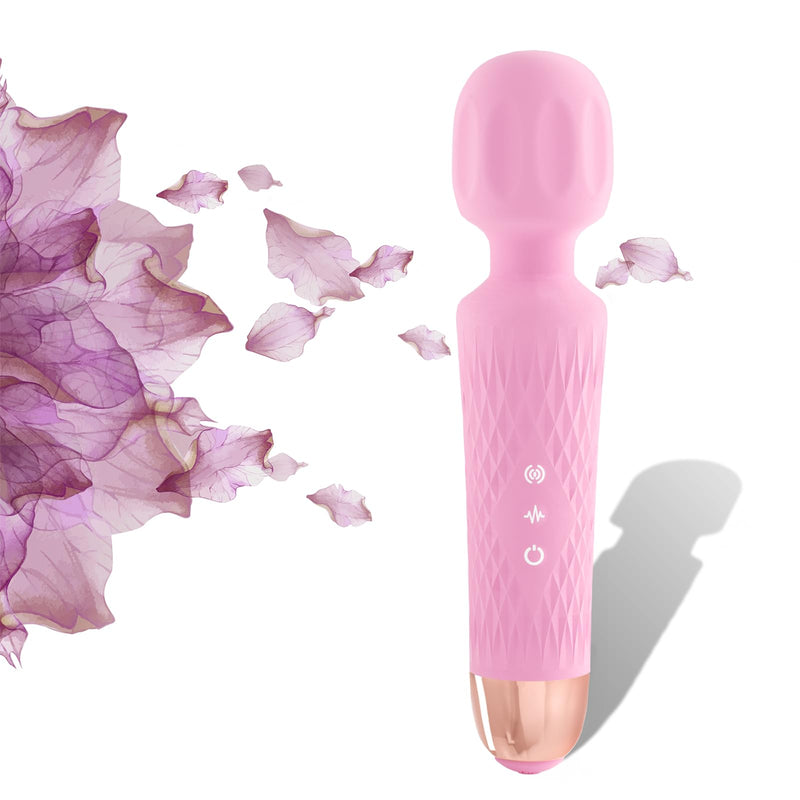[Australia - AusPower] - Niclove The Upgraded 3-in-1 Personal Massager – 3H Powerful Vibration, Quiet & Waterproof – 20 Modes 8 Speeds Muscle Therapy Stick for Deep Tissue, Sports Recovery, Cordless & Travel Friendly (Pink) Pink 