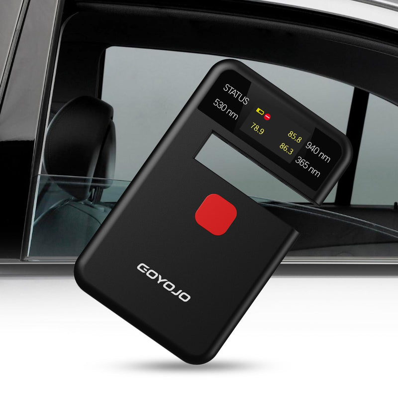[Australia - AusPower] - Tint Meter Inspector for Car Window, Portable Solar Tester Meter IR940nm/UV365nm/VLT530nm, with Data Locking and USB Charging Test Accuracy¡À2%,for Solar Film,Agricultural 