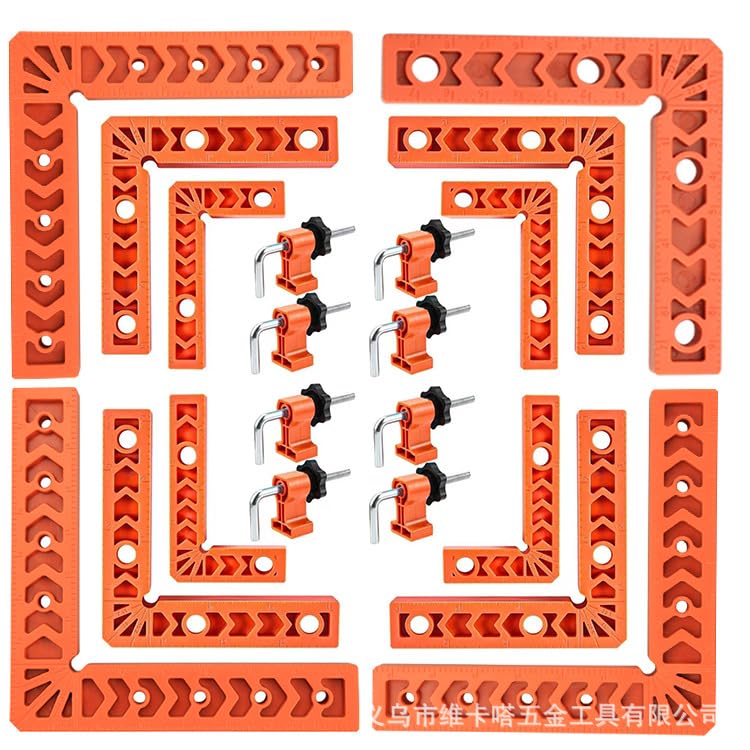 [Australia - AusPower] - 90 Degree Corner Clamp Clamping Square Set Positioning Squares Right Angle Clamps Woodworking Tools for Picture Frame Box Cabinets Drawers, Set of 12(3" 4" 6") 