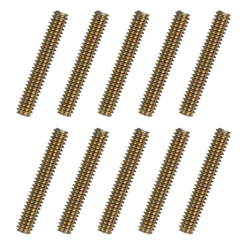 [Australia - AusPower] - uxcell 12pcs Fully Threaded Rods 1/4x1-1/2" All Thread Studs Long Threaded Screw Carbon Steel for Furniture Garden Railing Mounting Assembly Fastening Frame Connection Colorful Zinc 1/4x1-1/2" 