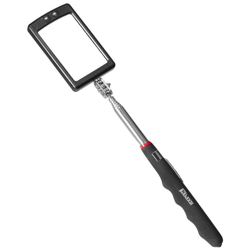 [Australia - AusPower] - Telescoping Inspection Mirror LED Lighted Flexible Inspection Mirror 360 Swivel for Extra Viewing (LED Telescoping Inspection Mirror) LED Telescoping Inspection Mirror 