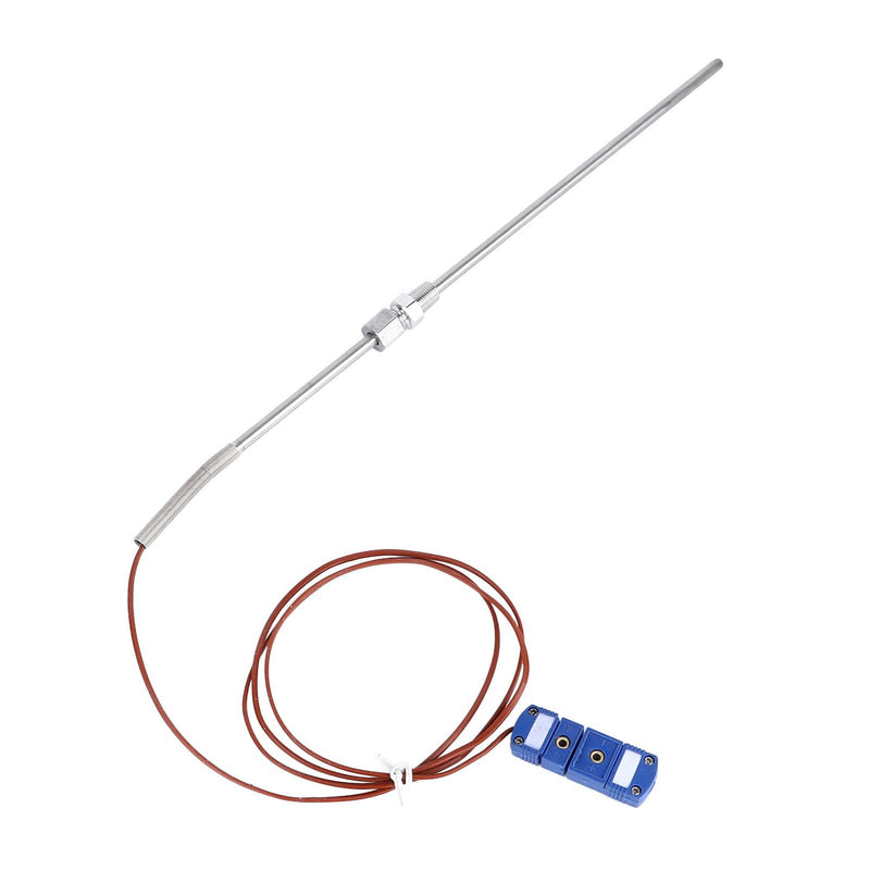 [Australia - AusPower] - T Type Thermocouple Stainless Steel T Type Threaded Thermocouple Diameter 285mm / 11.22in Probe with Pair of Plugs - 200 ℃ ~ 350 ℃ Compatible with ZG1/8 Thread 