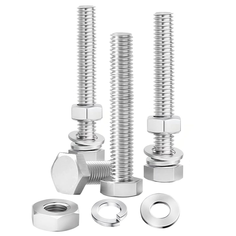 [Australia - AusPower] - 5/16-18x3" (8 Sets?Hex Head Stainless Steel Bolts and nuts 5/16 Flat washers 5/16 Nuts 5/16 Split Lock Washers 18-8(304) Full Thread 5/16-18x3" (8 Sets? 