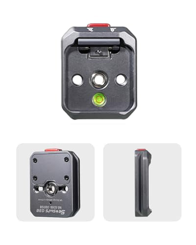 IFOOTAGE Quick Release Base Q38 Base,with Two Standard 3/8 Screw Holes,A 1/4" Convert Screw,Can Stall on Monopod,Camera Tripod,Slider