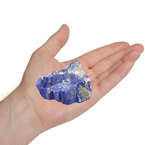 Erliway 1 Pc 0.15-0.22 lb Lapis Lazuli Raw Crystal Stone for Tumbling 2-3''