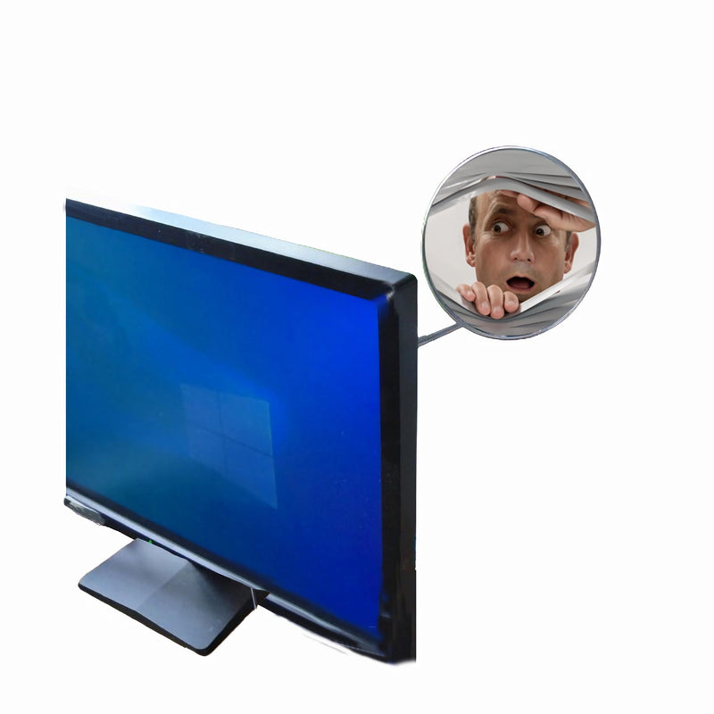 [Australia - AusPower] - Monitor Mirror,Computer Desk Mirror to See Behind You,Cubicle Mirror, Computer Rear-View Mirror Personal Safety and View Monitors or Anywhere (CRM01) 