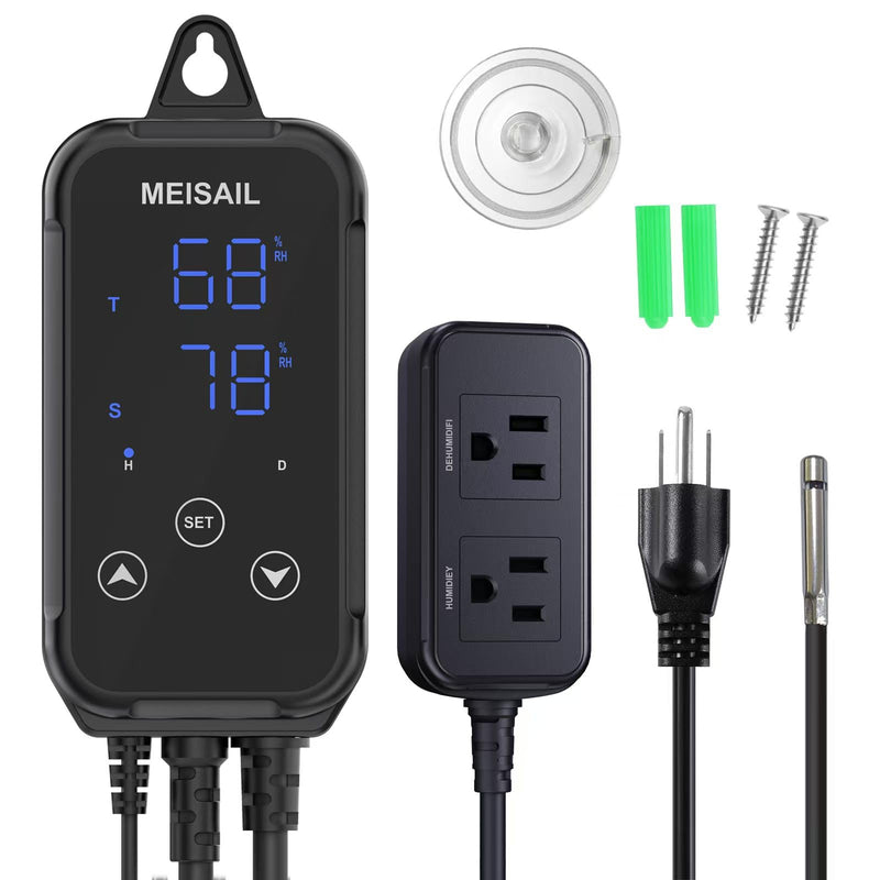 [Australia - AusPower] - Humidity Controller Greenhouse Shiitake Mushrooms Humidifying dehumidifier humhumidistat controlleridity Humidity Switch Controller for Grow Ten thygrometer humidistat Controller 