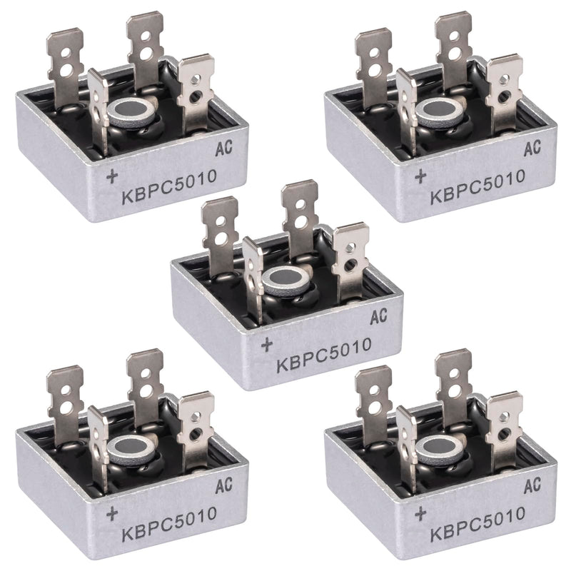 KBPC5010 Bridge Rectifier Diode 50A 1000V Bridge Rectifier Diode KBPC 5010 Bridge Rectifier Diodes Single Phase Full Wave 50 Amp 1000 Volt 4 Pin Through Hole (Pack of 5) KBPC5010