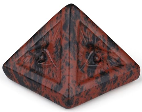 YATOJUZI Red Obsidian Evil Eye Positive Energy Natural Stones and Healing Crystals Handmade for Meditation Reiki Lucky Gifts 1PCS B-red Obsidian 4cm