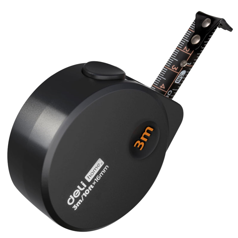 [Australia - AusPower] - deli Tape Measure 10ft/3m, Easy Read Small Measuring Tape Retractable Mini Tape Measure with Metric/Inch，Minimalist Design by deli Home Series 3 m 