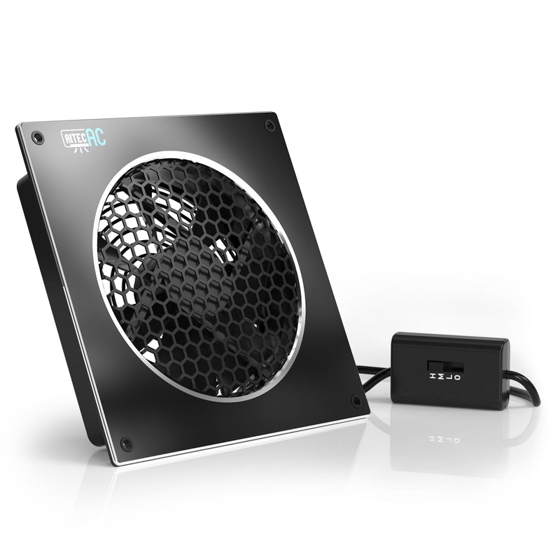 [Australia - AusPower] - High Performance Cooling Fan 4 inch, Computer Case Fans Low Noise with Speed Control, for Home Theater AV Cabinets, Aircraft S4 Cabinets Fan, Black 