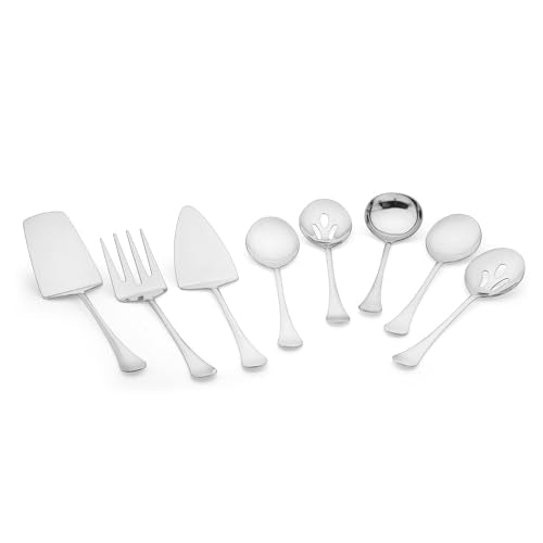 Avador® Premium Set of 8 Stainless Steel Hostess Serving Unitensil Tool Set for Weddings | Buffer | Party | Kitchen | Restaurants