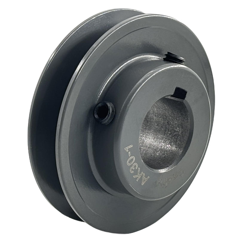 [Australia - AusPower] - AK30-1 Single Groove Fixed Bore V Belt Pulley,1 inch bore,3.05 inch Outside Dia,V-Belt Sheave Cast Iron for A AX 3L 4L V-Belts 
