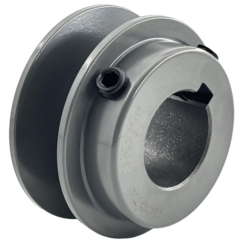 [Australia - AusPower] - BK22-1 Single Groove Fixed Bore V Belt Pulley,1 inch bore,2.35 inch Outside Dia,V-Belt Sheave Cast Iron for A AX B BX 4L 5L V-Belts 