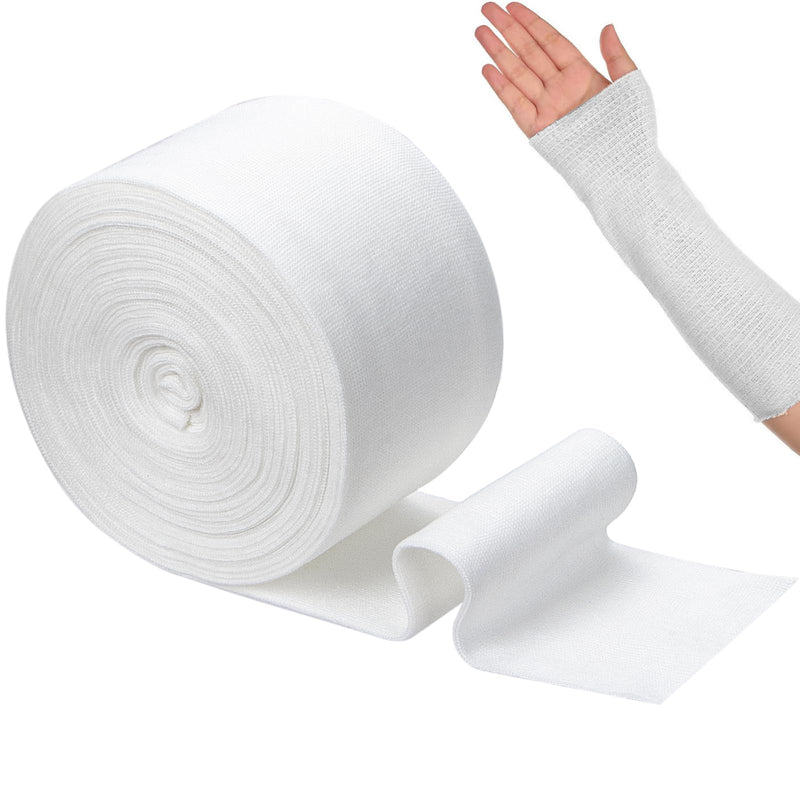 [Australia - AusPower] - Tubular Bandages Elastic Tubular Support Bandage Washable Compression Wrap Roll Support Sprain Bandage for Arm Leg Knee 10CM x 5M Natural Color 