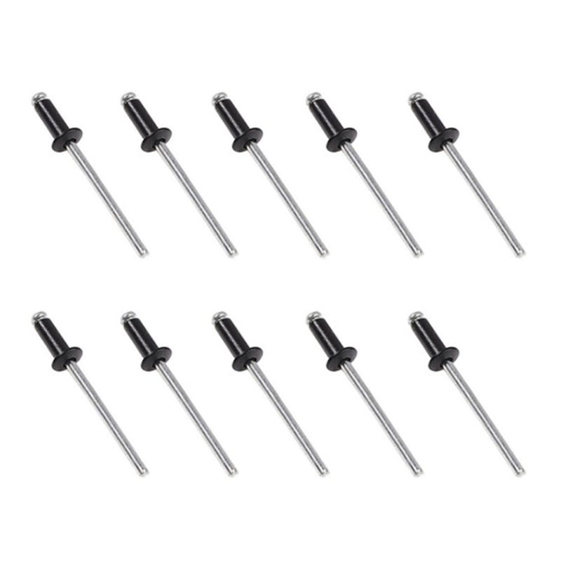 [Australia - AusPower] - 100 PCS 1/8" x 1/4" Aluminum Blind Rivets, 3.2 x 6mm Pop Rivets, Black 1/8" x 1/4" 